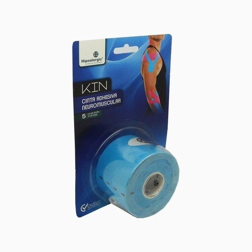 Cinta Tapping Neuromuscular Tape 5cm 5m Venda Kin Color Turquesa
