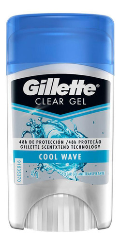 Gillette Desodorante Gel Clear Cool Wave Com 45g