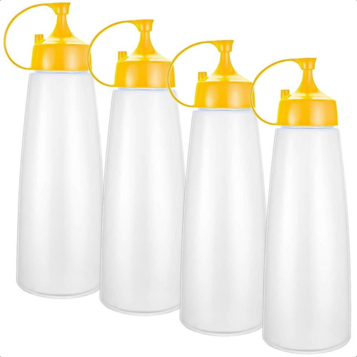 Botella De Salsa Envase Para Ketchup Pack 4 Envases Salseros