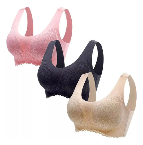 Pack De 3 Sujetadores Mujer Z A165, Ropa Interior Sin Aros