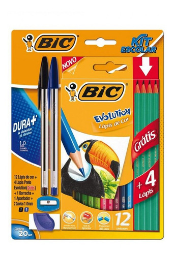 Kit Escolar Completo Bic X 20 Piezas Utiles