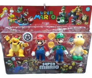 Muñecos Super Mario - Blister X 4