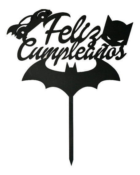  Letrero Para Pastel Topper Cake Feliz Cumpleaños Batman
