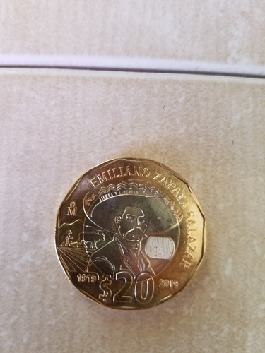 Moneda De 20 Pesos Emiliano Zapata Conmemorativa 