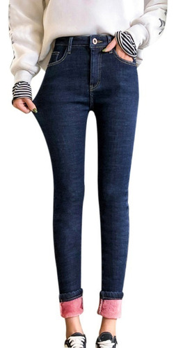 Leggings Denim De Forro Polar Térmicos For Mujer Y Niñas