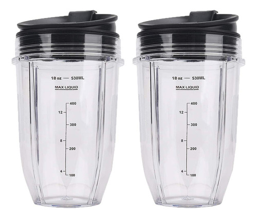 Bote Of 2 × 530 Ml For Nutri Ninja 1000w Bl480br Bl450