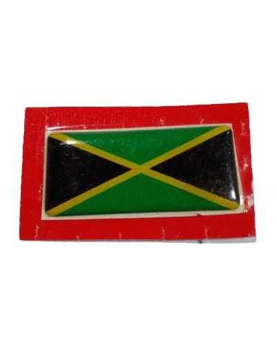 Calco Sticker Resinado Bandera Jamaica 50 X 23 Mm