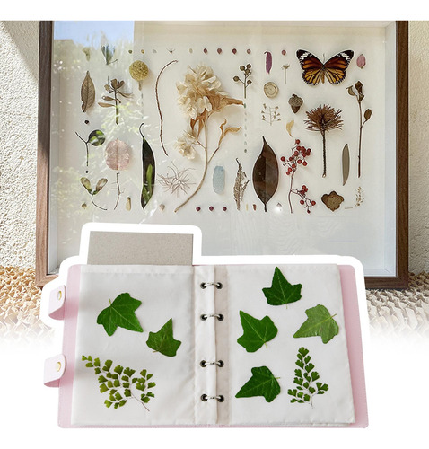Libro De Prensa De Secado De Flores Kit De De 20cmx23cm Rosa