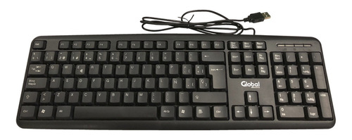 Teclado Global Electronics K103BKUSB QWERTY español España color negro