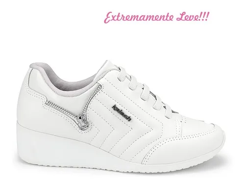 Tenis Feminino Kolosh Anabela Branco Enfermagem Confort