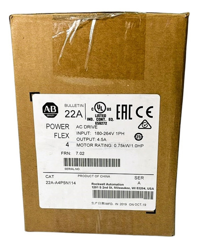 22a-a4p5n114 Allen Bradley Ac Drive Com Nf