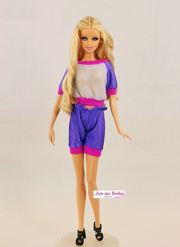 Roupa Para Boneca Barbie + 2 Sapatos * Roupinha Fashion 73f