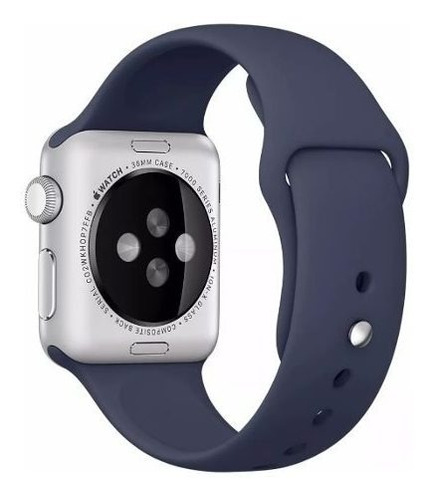 Pulseira De Silicone Sport Para Apple Watch 42/44mm - Azul Marinho