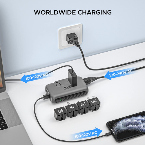 Llave Convertidora De Voltaje De 230 W, 220 V A 110 V Con Pu