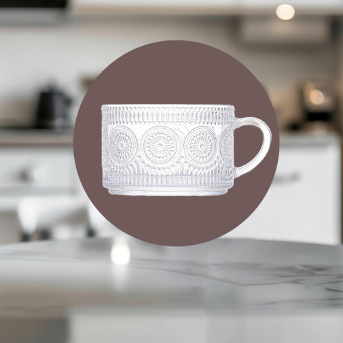 Juego De Tazas De Café De Flores De 4 Piezas, Tazas De Té