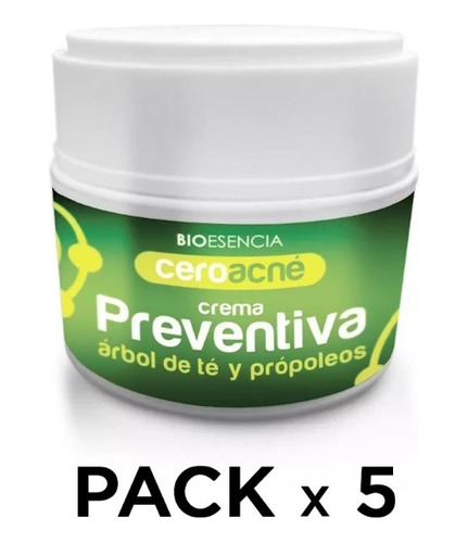 Crema Preventiva Arbol De Té Tea Tree Pack X 5 + Envio