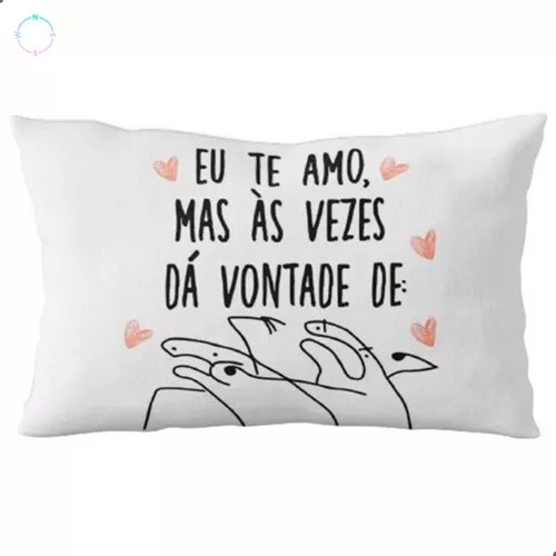 Almofadinha + Caneca Presente dia dos Namorados Esposa Flork Palito Meme