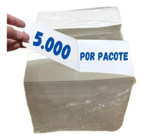 5000 Etiquetas Térmicas Sem Rolo 10x15 Formato Resma Cor Branco