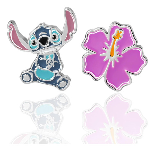 Pendientes Disney Lilo & Stitch Pendientes De Plata De Ley Y