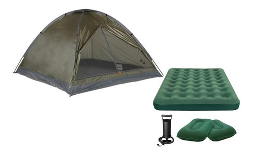 Carpa De Camping Klimber Para 4 Personas + Colchón 2 Plazas