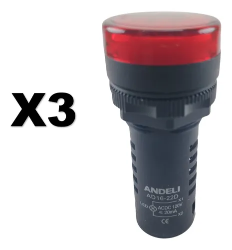 Luz Piloto Rojo Led 120v 22mm