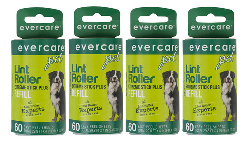 Set De 4  Evercare  Recambio Para Extra Sticky Pelo De Las