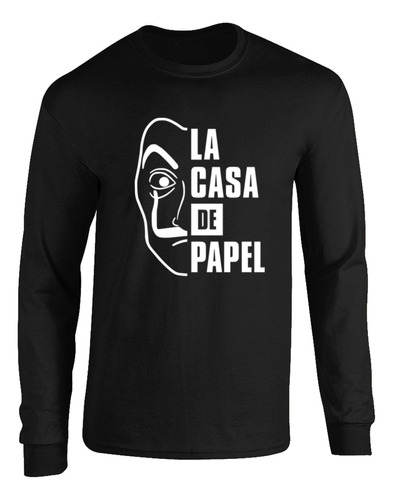 Camibuso La Casa De Papel Camiseta Manga Larga Con Gorra 