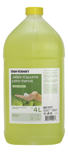 Gel Kleen Jabón Espuma Para Manos de 4L de fragancia manzana