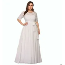 Comprar Vestido Civil Plus Size Noiva 55 Renda Longo Festa Casamento