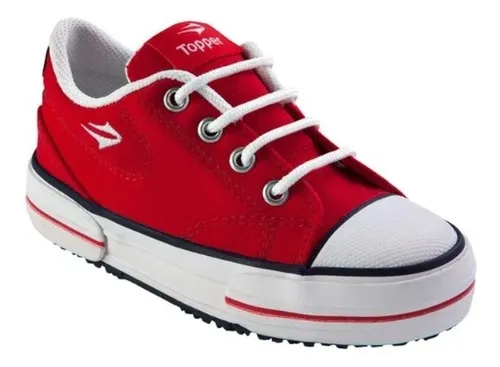 Zapatillas Topper Nova Low Kids Rojas 25 Al 35