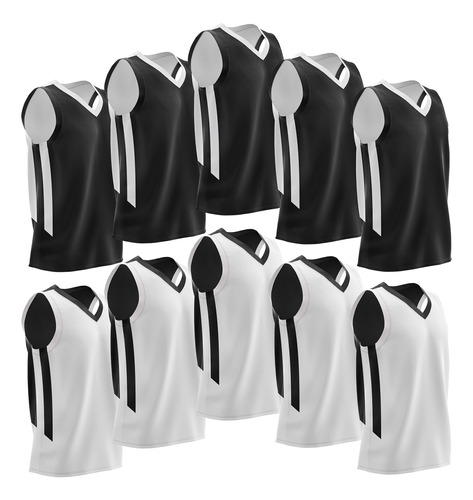 Paquete De 10 Camisetas De Baloncesto Deportivas Reversible.