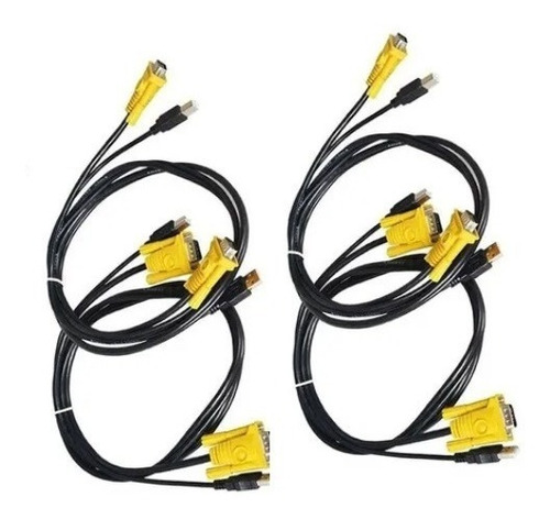 Imagen 5 de 6 de Kvm Vga Usb 4 Pcs Teclado Video Mouse Puresonic D10834n