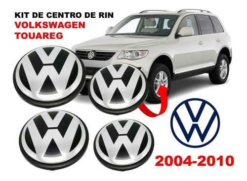 Kit De 4 Centros De Rin Volkswagen Touareg 2004-2010 70 Mm