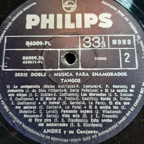 Sin Tapa Disco Andre Y Su Conjunto Tangos Boleros T0