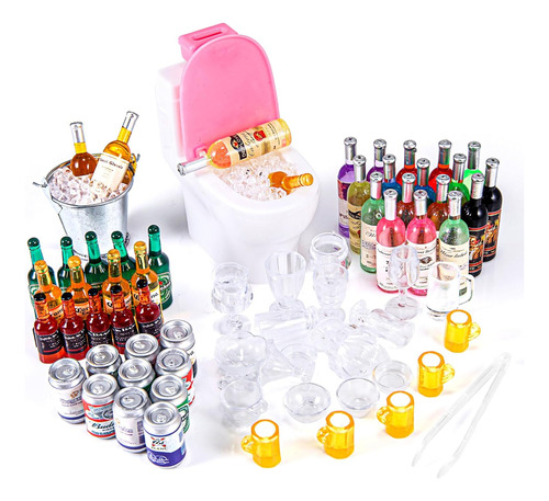 Hsjh 71 Pcs Cubos De Hielo En Miniatura Botellas De Cerveza