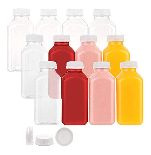 Botellas De Zumo De Plástico Desechables De 12 Onzas