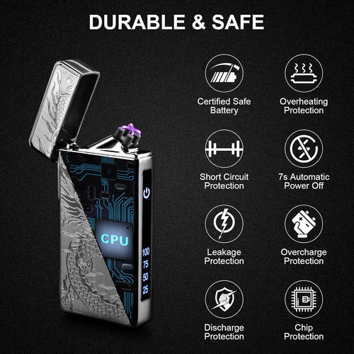 Encendedor Electrónico , De Doble Arco, Recargable Por Usb,