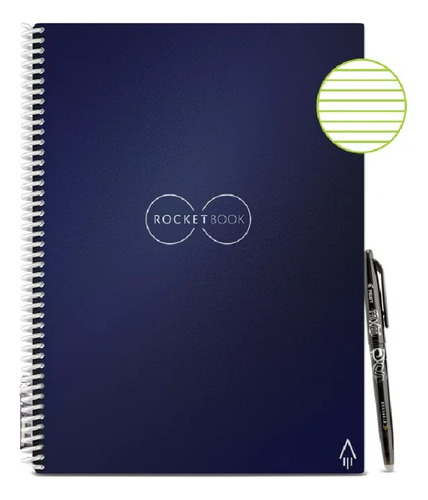 Cuaderno inteligente Rocketbook azul oscuro tamaño carta