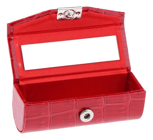 2x Estuche De Material Cuero Para Pintalabios,