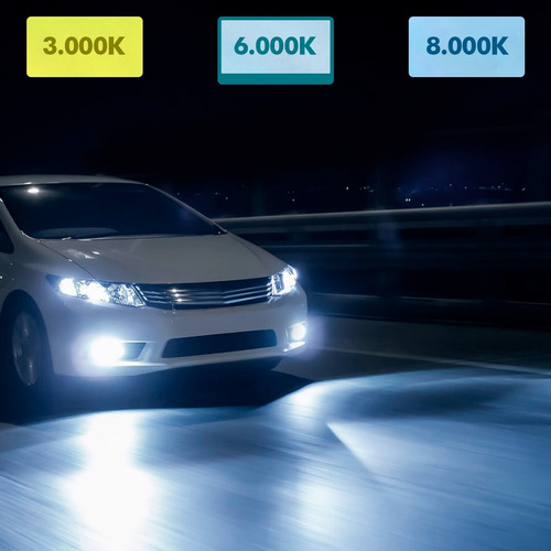 Imagem 2 de 4 de Kit Xenon H1 H3 H7 H11 Hb3 Hb4 H27 12v 6000k