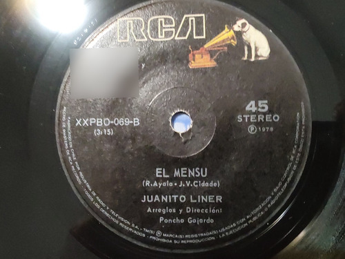 Vinilo Single De Juanito Liner Pajaro Campana ( Ac91 (Usado)