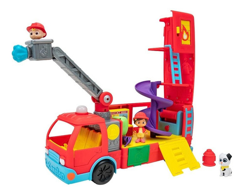 Vehiculo Cocomelon Camion De Bomberos Transformable Escalera