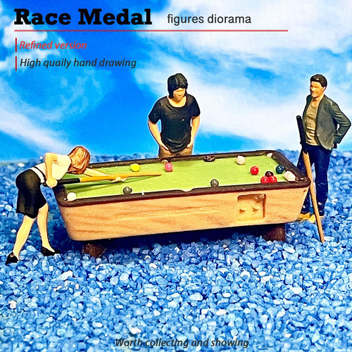 Mini Conjunto De Modelos De Figuras De Bilhar 1:64 Pessoas
