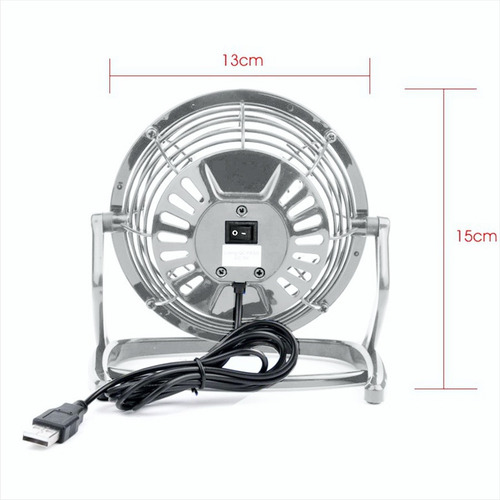 Imagen 3 de 7 de Ventilador Usb Portátil, Ajustable Ligero Silencioso, Gris