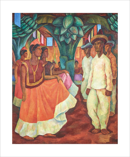 Lamina Fine Art Baile En Tehuantepec Diego Rivera 50x60 Myc