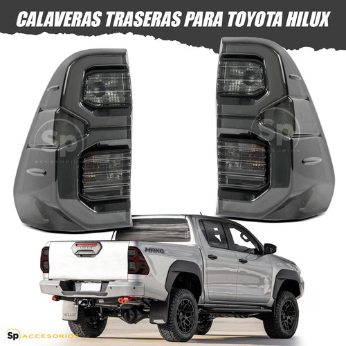 Imagen 6 de 9 de Par Calaveras Traseras Oe Toyota Hilux Adventure 2017 Ahumad