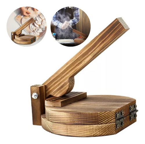Prensa De Tortilla De Madera Para Hacer Bolas De , Prensador