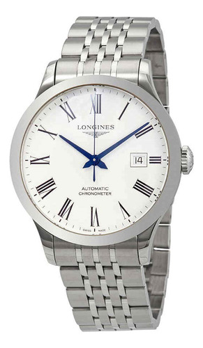 Longines Reloj Automático De Los Hombres De Esfera Blanca .