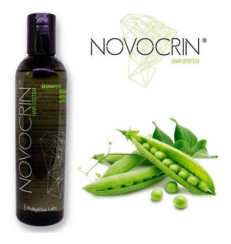 Imagen 3 de 4 de Novocrin Shampoo Anticaida Nunca Alopecia Androgénica