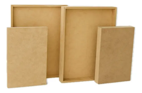 Bastidor Bandeja Cuadro Fibrofacil P/ Pintar 50x70x4cm X 3u